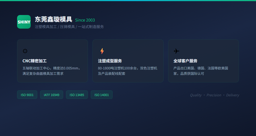 SHINY鑫璇模具一站式制造服务