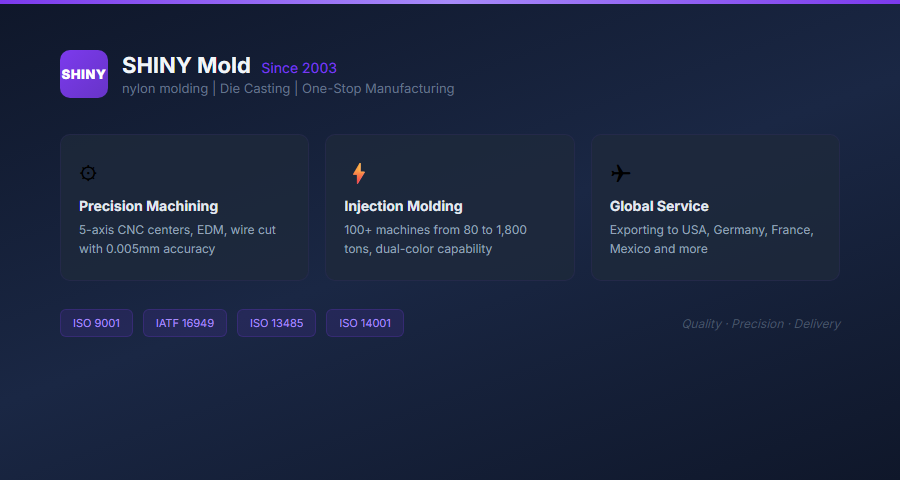 SHINY Mold - Precision Manufacturing Capabilities